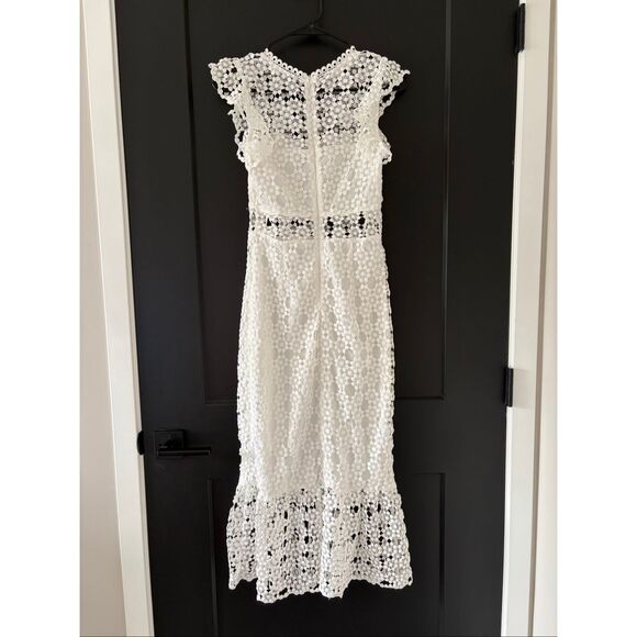Petal & Pup Lauren Lace Overlay Dress White Size 2 - Picture 8 of 9